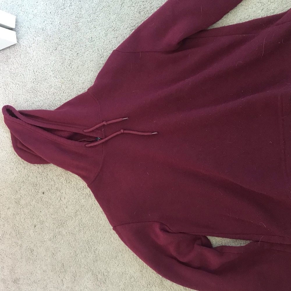 Dark red sweatshirt!